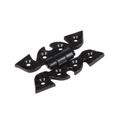 Hammer & Tongs - Ornate Cabinet Hinge - H75mm - Black | DIY at B&Q