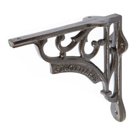 Hammer & Tongs - Ornate Iron Shelf Bracket - D150mm - Raw