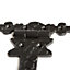 Hammer & Tongs Ornate T-Hinge - W230mm - Black - Pack of 2