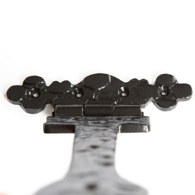 Hammer & Tongs Ornate T-Hinge - W310mm - Black - Pack of 2