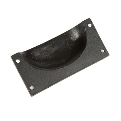 Hammer & Tongs Rectangular Cabinet Drawer Pull - W105mm x H50mm - Black - Pack of 4
