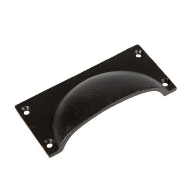 Hammer & Tongs Rectangular Cabinet Drawer Pull - W105mm x H50mm - Black - Pack of 4