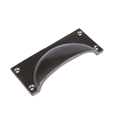 Hammer & Tongs Rectangular Cabinet Drawer Pull - W105mm x H50mm - Raw