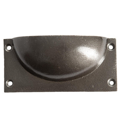 Hammer & Tongs Rectangular Cabinet Drawer Pull - W105mm x H50mm - Raw