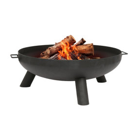 Hammer & Tongs Round Iron Fire Pit - 99cm - Black