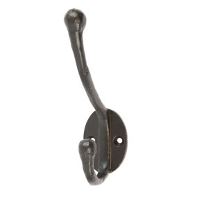 Hammer & Tongs - Rounded Hat & Coat Hook - W35mm x H125mm - Black