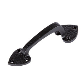 Hammer & Tongs - Rustic Arrowhead Door Handle - H155mm - Black
