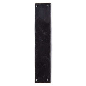 Hammer & Tongs - Rustic Door Push Plate - W65mm x H295mm - Black