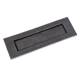 Hammer & Tongs - Rustic Letter Plate - W255mm x H85mm - Black