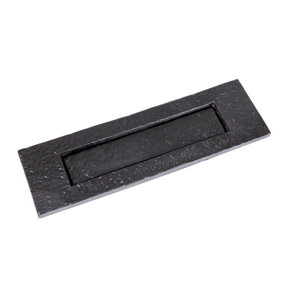 Hammer & Tongs - Rustic Letter Plate - W340mm x H100mm - Black