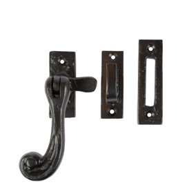 Hammer & Tongs - Rustic Window Fastener - Left Handed - W45mm x H110mm - Black
