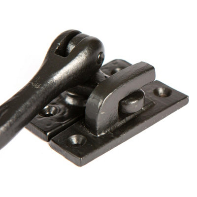 Hammer & Tongs - Rustic Window Fastener - Left Handed - W45mm x H110mm - Black