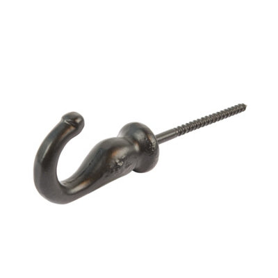 Hammer & Tongs Screw Hook - W20mm x H35mm - Black