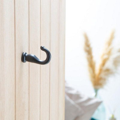 Hammer & Tongs Screw Hook - W20mm x H35mm - Black