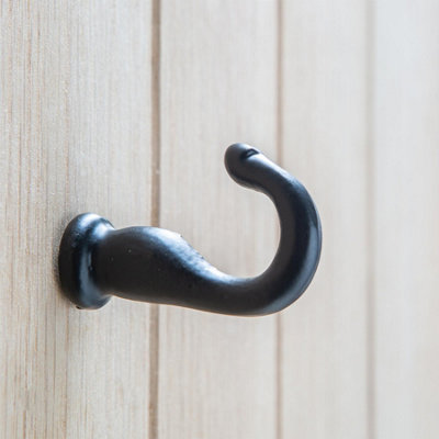 Hammer & Tongs Screw Hook - W20mm x H35mm - Black