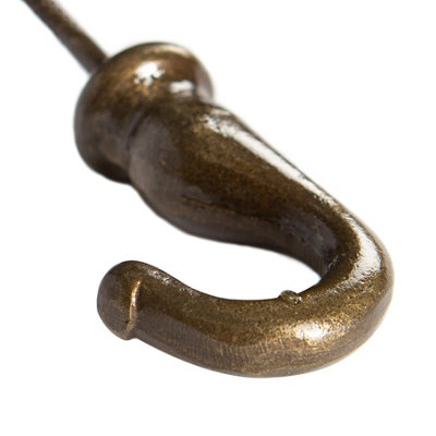 Hammer & Tongs Screw Hook - W20mm x H35mm - Brass