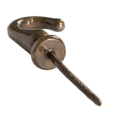 Hammer & Tongs Screw Hook - W20mm x H35mm - Brass