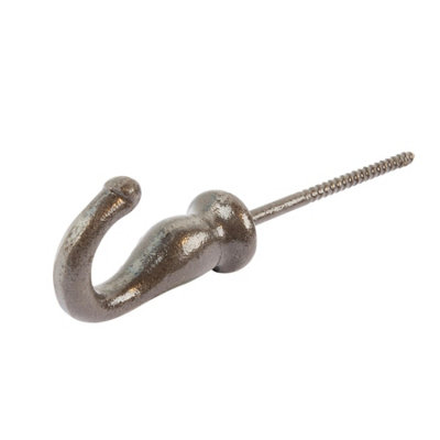 Hammer & Tongs Screw Hook - W20mm x H35mm - Raw