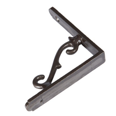 Hammer & Tongs Scroll Iron Shelf Bracket - D105mm - Raw - Pack of 4