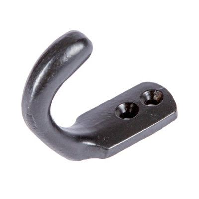 Hammer & Tongs Single Coat Hook - W20mm x H55mm - Black
