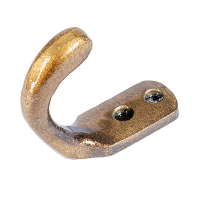 Hammer & Tongs Single Coat Hook - W20mm x H55mm - Brass