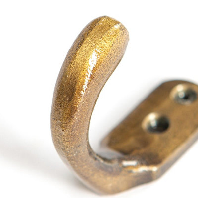 Hammer & Tongs Single Coat Hook - W20mm x H55mm - Brass