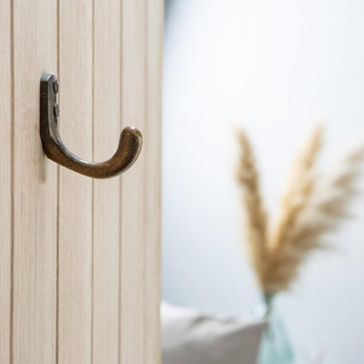 Hammer & Tongs Single Coat Hook - W20mm x H55mm - Brass