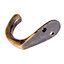 Hammer & Tongs - Single Robe Hook - W20mm x H45mm - Brass