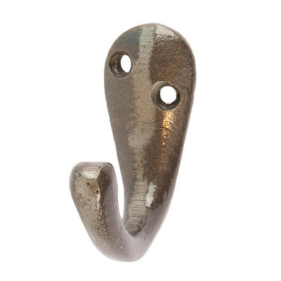 Hammer & Tongs Single Robe Hook - W20mm x H45mm - Raw