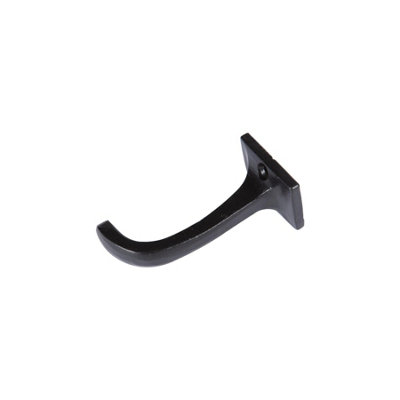 Hammer & Tongs - Square Back Curved Hook - W30mm x H45mm - Black