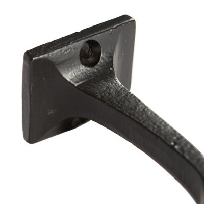Hammer & Tongs - Square Back Curved Hook - W30mm x H45mm - Black