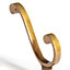 Hammer & Tongs - Square Back Hat & Coat Hook - W35mm x H105mm - Brass