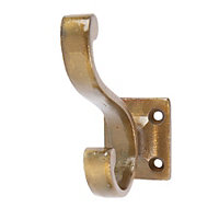 Hammer & Tongs - Square Back Hat & Coat Hook - W35mm x H80mm - Brass