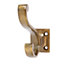Hammer & Tongs - Square Back Hat & Coat Hook - W35mm x H80mm - Brass