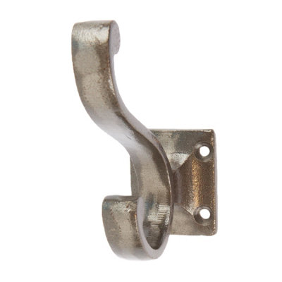 Hammer & Tongs - Square Back Hat & Coat Hook - W35mm x H80mm - Raw