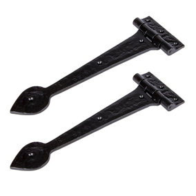 Hammer & Tongs Traditional T-Hinge - W290mm - Black - Pack of 2