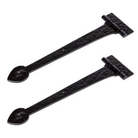 Hammer & Tongs Traditional T-Hinge - W405mm - Black - Pack of 2