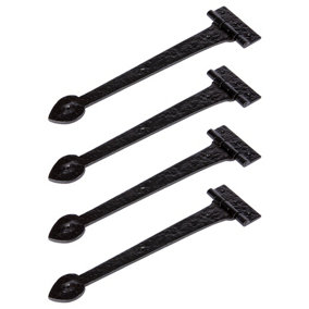 Hammer & Tongs Traditional T-Hinge - W405mm - Black - Pack of 4