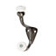 Hammer & Tongs - White Ceramic Ball Hat & Coat Hook - W30mm x H105mm - Raw