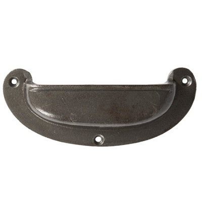 Hammer & Tongs Wide Lipped Cabinet Drawer Pull - W130mm x H50mm - Raw - Pack of 2