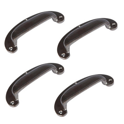 Hammer & Tongs Wide Lipped Cabinet Drawer Pull - W130mm x H50mm - Raw - Pack of 4