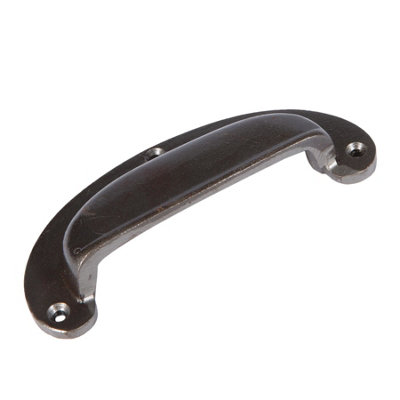 Hammer & Tongs Wide Lipped Cabinet Drawer Pull - W130mm x H50mm - Raw