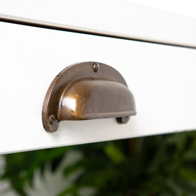 Hammer & Tongs Wide Lipped Cabinet Drawer Pull - W130mm x H50mm - Raw