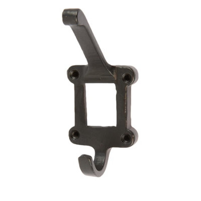 Hammer & Tongs Window Back Hat & Coat Hook - W50mm x H110mm - Black