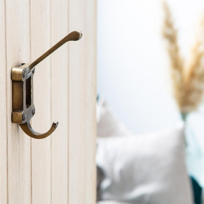 Hammer & Tongs Window Back Hat & Coat Hook - W50mm x H110mm - Raw