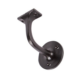Hammer & Tongs - Wrought Iron Handrail Bracket - D75mm x H85mm - Black