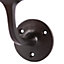 Hammer & Tongs - Wrought Iron Handrail Bracket - D75mm x H85mm - Black