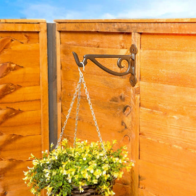 Hammer & Tongs Wrought Iron Hanging Basket Hook - H145mm - Raw