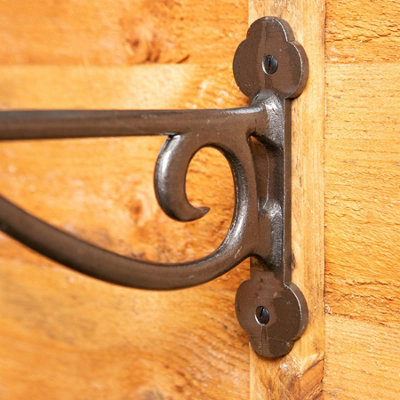 Hammer & Tongs Wrought Iron Hanging Basket Hook - H145mm - Raw
