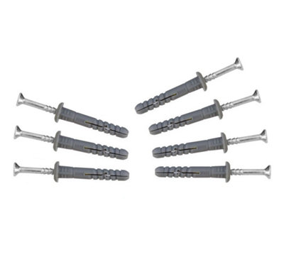 Hammer Wall Plug Collar Cylindrical Window Door Frame Concrete Brick - Size 6x60mm - Pack of 100 Price Comparisons | Compare The Build